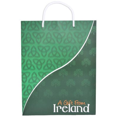 A Gift From Ireland Gift Bag With Celtic Shamrock And Trinity Knot Design